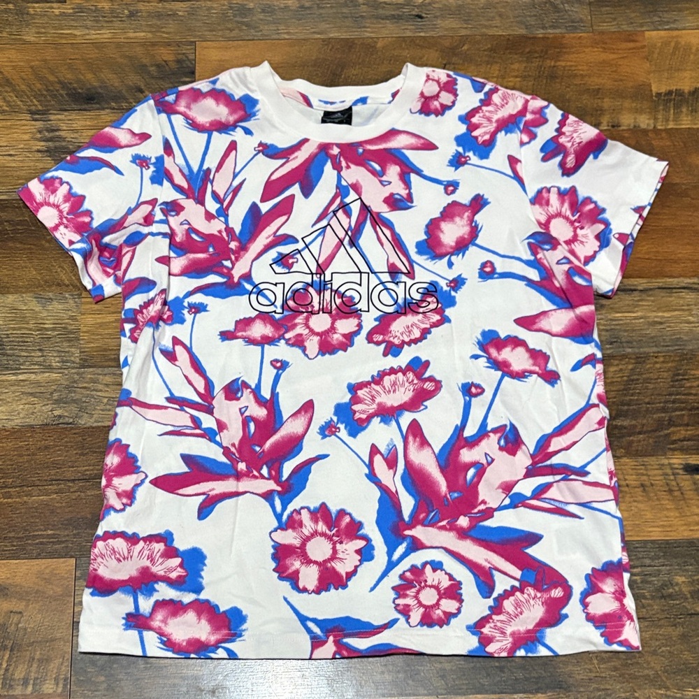 Adidas Women's Bloom AOP Graphic Short Sleeve‎ T-Shirt